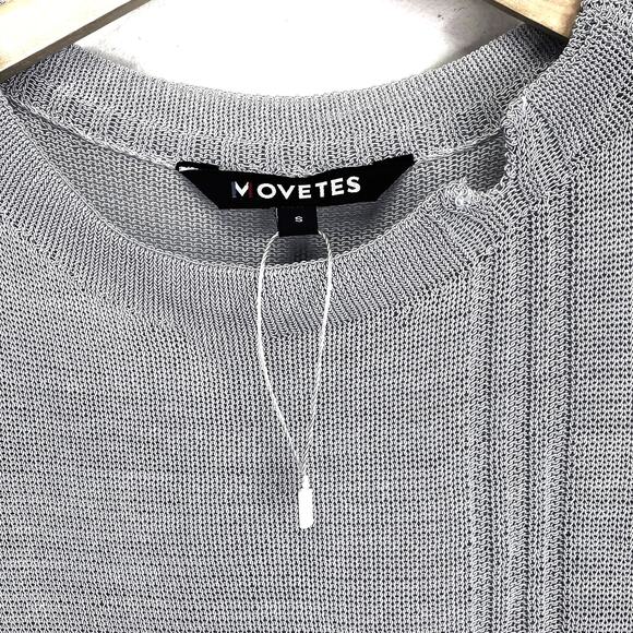 Movetes The Adelaide Golf Vest Lt Gray Sleeveless Womens Sz S Athleisure Top NEW - Picture 3 of 10